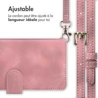 imoshion Etui de téléphone portefeuille avec cordon Samsung Galaxy A55 - Rose