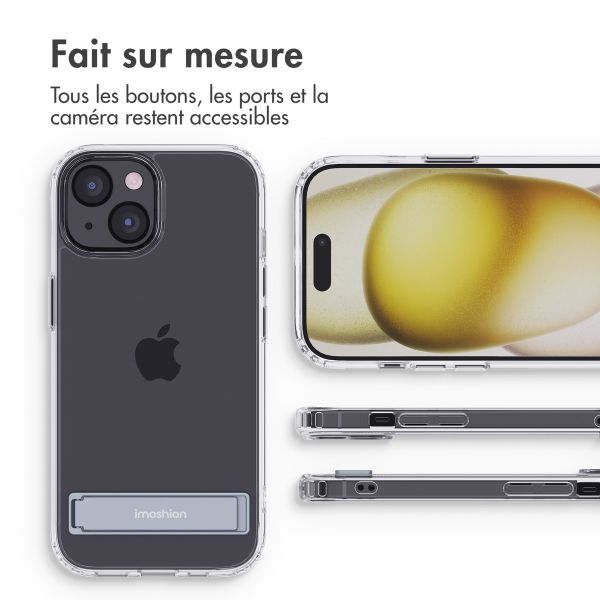 imoshion ﻿Coque Stand iPhone 15 - Transparent