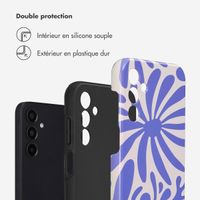 Selencia Coque arrière Vivid Samsung Galaxy A15 (5G/4G) - Modern Bloom Sapphire Blue