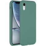 Accezz Coque Liquid Silicone iPhone Xr - Vert foncé