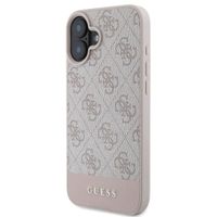 Guess Coque arrière Bottom Stripe 4G Apple iPhone 16 - Rose
