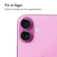 imoshion Lot de 2 protections d'objectif de caméra Apple iPhone 16 / 16 Plus - Rose