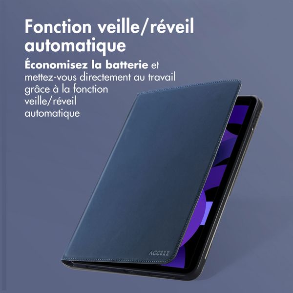 Accezz Coque tablette Classic Apple iPad 11 (2025) 11 pouces A16 / iPad 10 (2022) 10.9 pouces - Bleu foncé