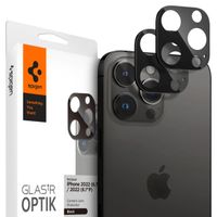 Spigen GLAStR Protection Caméra en verre trempé Apple iPhone 14 Pro / 14 Pro Max - Noir