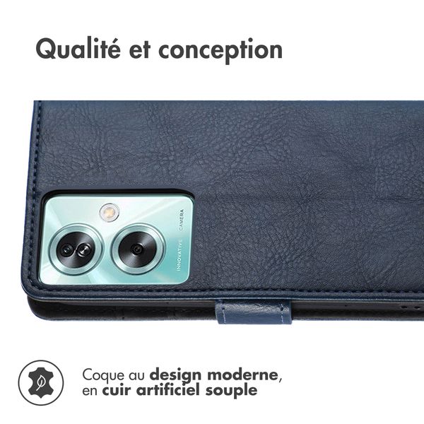 imoshion Étui de téléphone portefeuille Luxe OnePlus Nord N30 SE - Bleu foncé