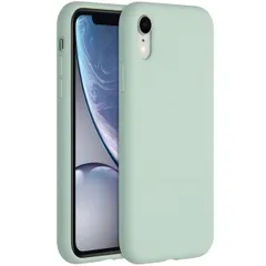 Accezz Coque Liquid Silicone iPhone Xr - Bleu clair