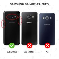 Accezz Étui de télephone Wallet Samsung Galaxy A3 (2017) - Noir