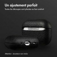 Accezz Coque en cuir véritable  Apple AirPods Pro 2 - Noir