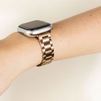 Selencia Bracelet à maillons fin en acier Apple Watch Series 1 t/m 9 / SE (38/40/41 mm) | Series 10 / 11 (42 mm) - Rose Doré