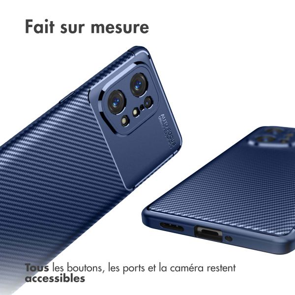 imoshion Coque silicone Carbon Oppo Find X5 5G - Bleu