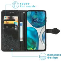 imoshion Etui de téléphone portefeuille Mandala Motorola Moto G52 / G82 - Noir