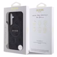 Guess Coque MagSafe Classic avec logo 4G Samsung Galaxy S25 - Noir