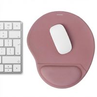 imoshion Tapis de souris ergonomique - Tapis de souris avec repose-poignet - 30 x 25 cm - Vieux rose