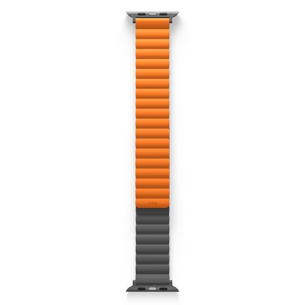 Uniq Bracelet double face Revix Apple Watch Series 1 á 10 / SE / Ultra (2) (44/45/46/49 mm) - Charcoal (Grey/Orange)