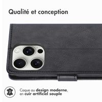 imoshion Étui de télephone portefeuille Apple iPhone 16 Pro - Noir