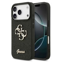 Guess Coque 4G Metal Logo Glitter Apple iPhone 17 Pro Max - Noir