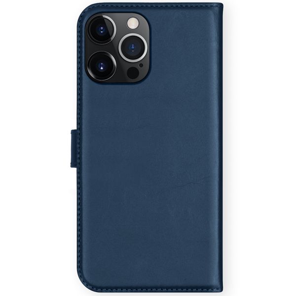 Selencia Étui de téléphone en cuir véritable iPhone 13 Pro - Bleu