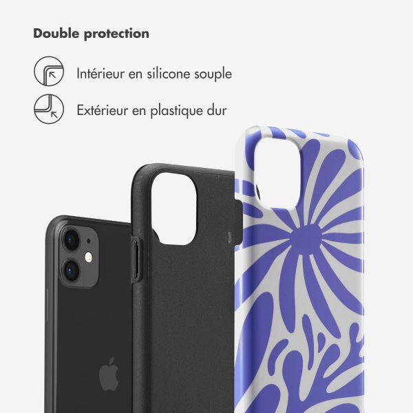Selencia Coque arrière Vivid Apple iPhone 11 - Modern Bloom Sapphire Blue