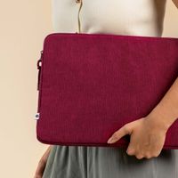 Selencia Pochette ordinateur Corduroy 13-14 pouces - Dark Rose