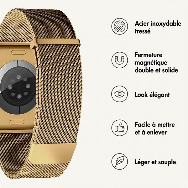 imoshion Bracelet magnétique milanais Apple Watch | 44/45/46/49 mm - Doré
