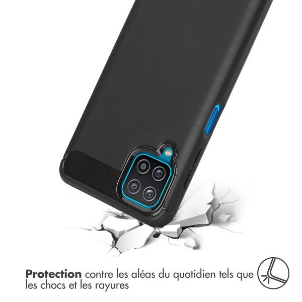 imoshion Coque Brushed Samsung Galaxy A12 - Noir