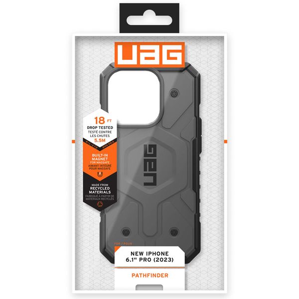 UAG Coque Pathfinder MagSafe iPhone 15 Pro - Argent