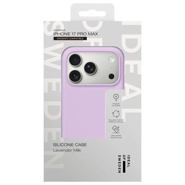 iDeal of Sweden Coque en silicone avec MagSafe Apple iPhone 17 Pro Max - Lavender Milk