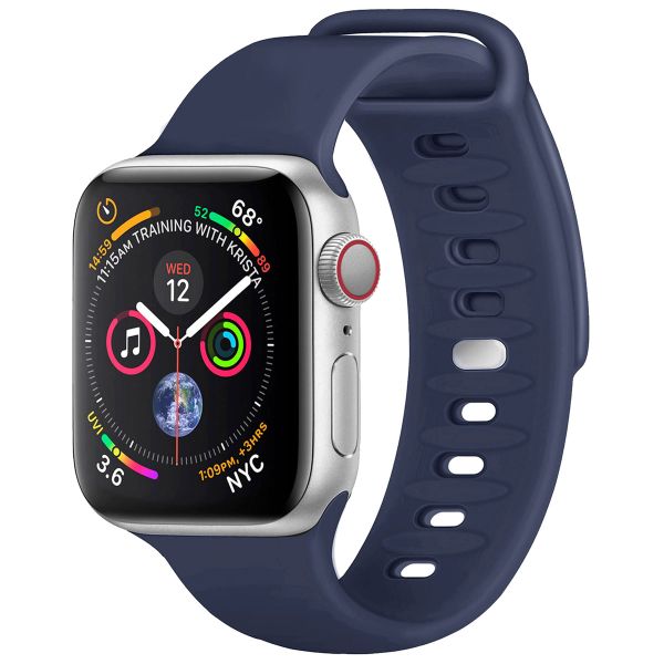 imoshion Bracelet en silicone Apple Watch Series 1-9 / SE - 38/40/41 mm / Series 10 - 42 mm - Bleu foncé