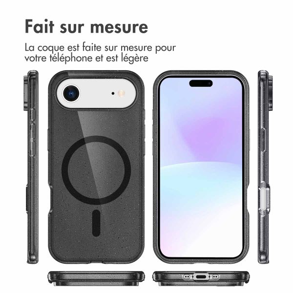 imoshion Coque Pailletée avec MagSafe Apple iPhone Air - Noir