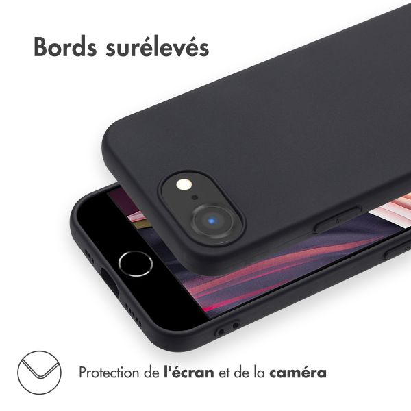 Accezz Coque Couleur iPhone SE 4 - Noir