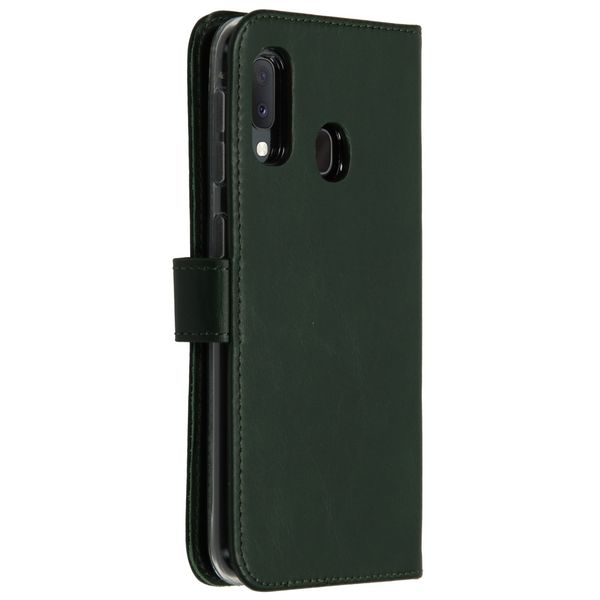 Selencia Étui portefeuille en cuir véritable Samsung Galaxy A20e - Vert