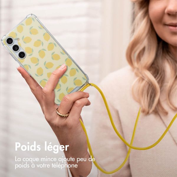 imoshion Coque Design avec cordon Samsung Galaxy A55 - Citrus Dream