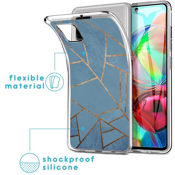 imoshion Coque Design Samsung Galaxy A71 - Blue Graphic