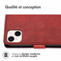 imoshion Étui de téléphone portefeuille iPhone 15 - Rouge