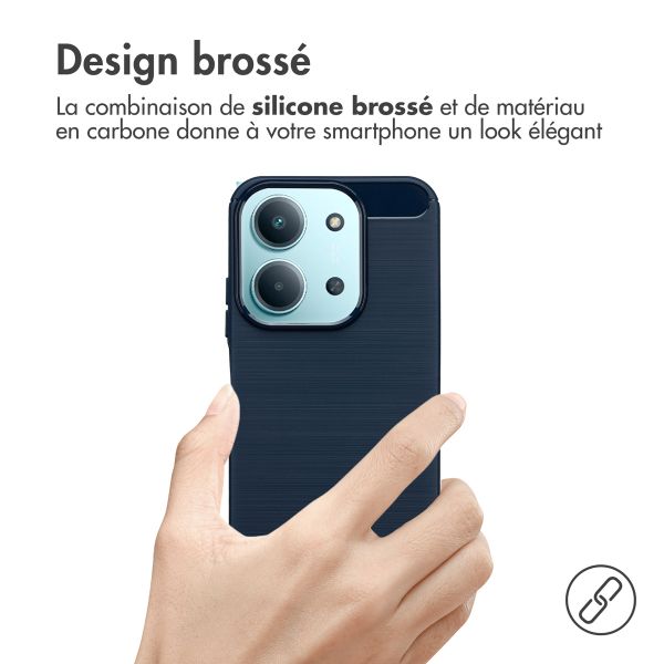 imoshion Coque Brushed Xiaomi Redmi 15C (5G) - Bleu foncé