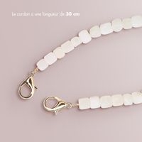 Selencia Cordon de poignet avec pierres naturelles - Pearl White