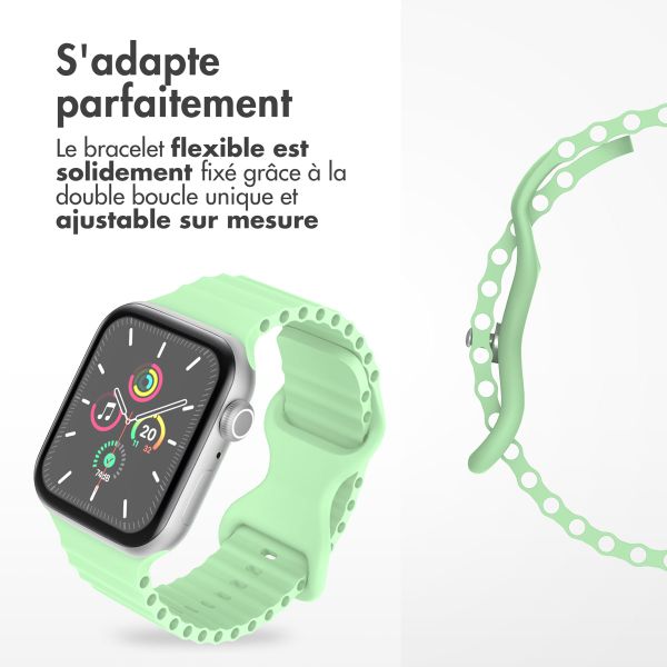 imoshion Bracelet en silicone athlétique Apple Watch Series 1 à 10 / SE / Ultra (2) (44/45/46/49 mm) - Vert menthe