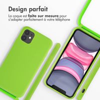 imoshion Coque en silicone avec cordon Apple iPhone 11 - Fluor Groen