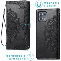 imoshion Etui de téléphone portefeuille Mandala Motorola Moto Edge 20 Lite - Noir