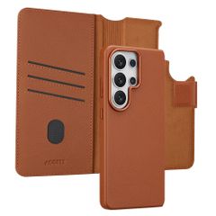 Accezz Étui de télephone portefeuille en cuir 2-en-1 avec MagSafe Samsung Galaxy S26 Ultra - Sienna Brown