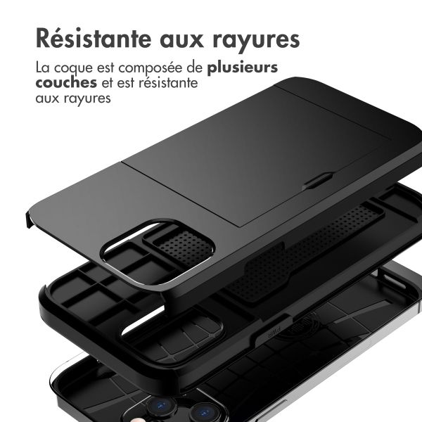 imoshion Coque arrière avec porte-cartes Apple iPhone 12 (Pro) - Noir
