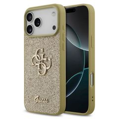 Guess Coque Big 4G Logo Grained Apple iPhone 17 Pro Max - Doré