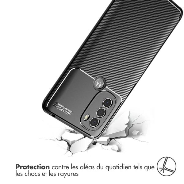 imoshion Coque silicone Carbon Motorola Moto G31 - Noir