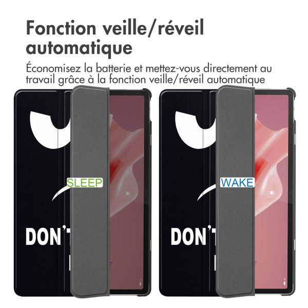 imoshion Coque tablette Design Trifold Lenovo Tab P12 - Don't touch
