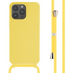 imoshion Coque en silicone avec cordon Apple iPhone 15 Pro Max - Jaune