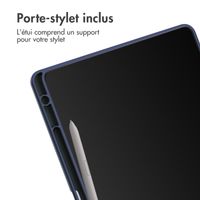 imoshion Coque tablette rigide Trifold iPad Samsung Tab S9 FE 10.9 pouces / Tab S9 11.0 pouces - Bleu foncé