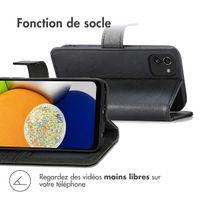 imoshion Étui de téléphone portefeuille Luxe Galaxy A03 - Noir