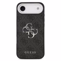 Guess Coque 4G Metal Logo Backcover Apple iPhone Air - Silver Edge - Black