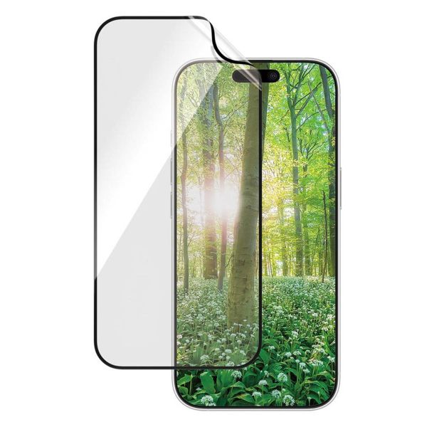 PanzerGlass Protection d'écran Matrix Recycled Ultra-Wide Fit Anti-bactérienne avec applicateur iPhone 16 Pro