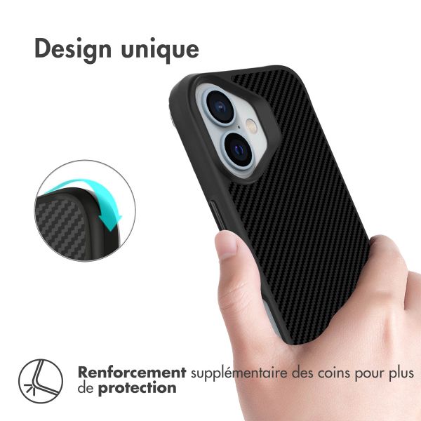 imoshion Coque Rugged Hybrid Carbon iPhone 16 - Noir